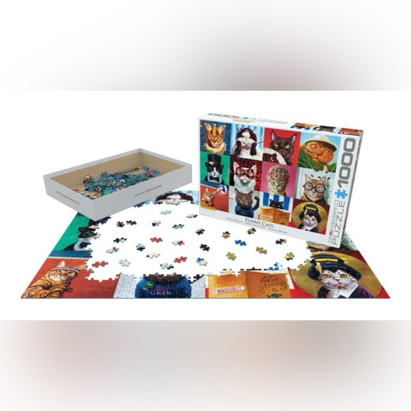 New in Sealed Box Lucia Heffernan Funny Cats 1000 Piece Puzzle by Eurographics - Picture 7 of 7